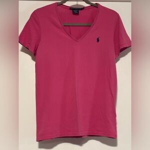 Ralph Lauren Sport Pink V-Neck Tee